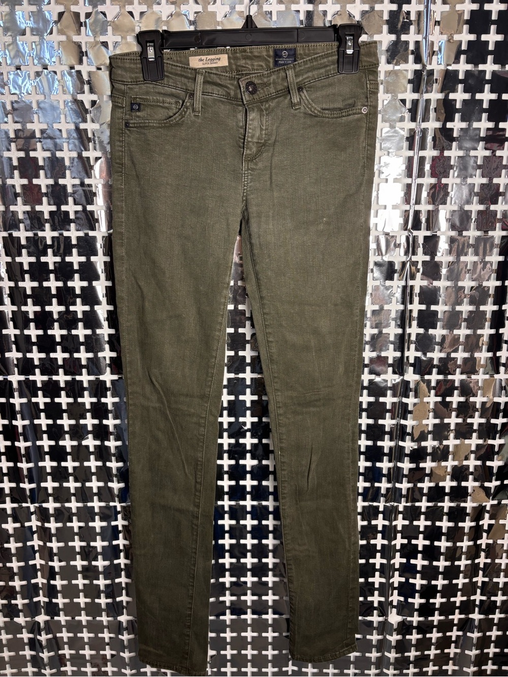 AG Adriano Goldschmied Olive Green Skinny Jeans
